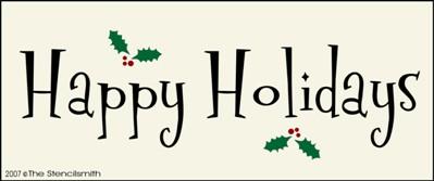 Happy Holidays Stencil