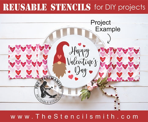 4 Pieces Valentine Stencils for Painting Hello Valentine  Stencils Reusable Welcome Gnome Love Heart Stencils for Valentine's Day  Wedding Anniversary DIY Art Craft Painting on Wood (Hello Valentine) : Arts
