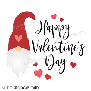 7224 - Happy Valentine's Day (gnome) - The Stencilsmith