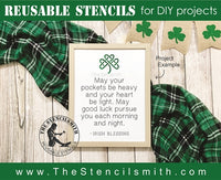7313 - Irish Blessing - may your pockets be - The Stencilsmith