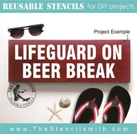 7495 - Lifeguard on beer break - The Stencilsmith