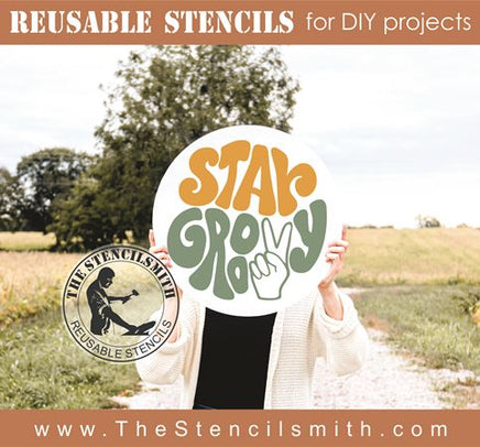 8077 - stay groovy - The Stencilsmith