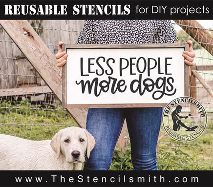 8123 - less people more dogs - The Stencilsmith