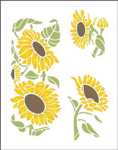 8151 - sunflowers - The Stencilsmith