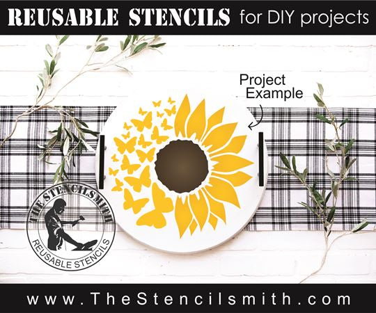 Sunflower Butterfly Painting Stencils Reusable Pet Laser - Temu Australia