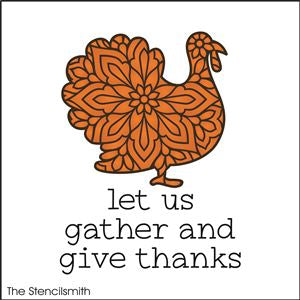 8454 - let us gather (mandala turkey) - The Stencilsmith