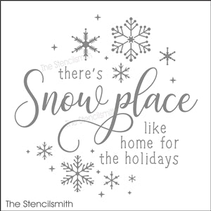 8518 - there's snow place like home for - The Stencilsmith