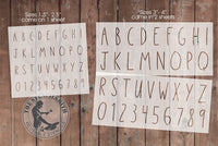 8652 - Skinny Alphabet Stencil Set - The Stencilsmith
