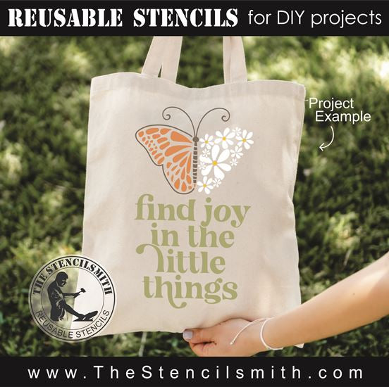 8789 find joy in the little things stencil