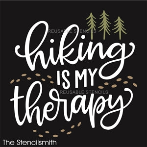 8827- hiking is my therapy - The Stencilsmith