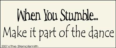 When You Stumble... Make it part of the dance - The Stencilsmith