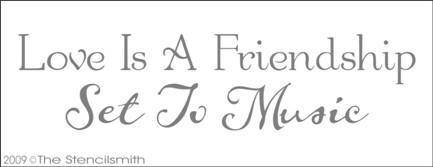 954 - Love is Friendship Set to Music - The Stencilsmith