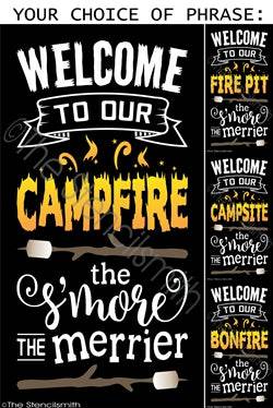 2705 - Welcome to our Campfire ... the s'more - The Stencilsmith