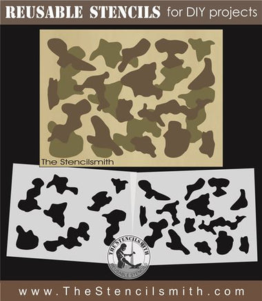 1408 Camouflage Stencil 2pc set - The Stencilsmith
