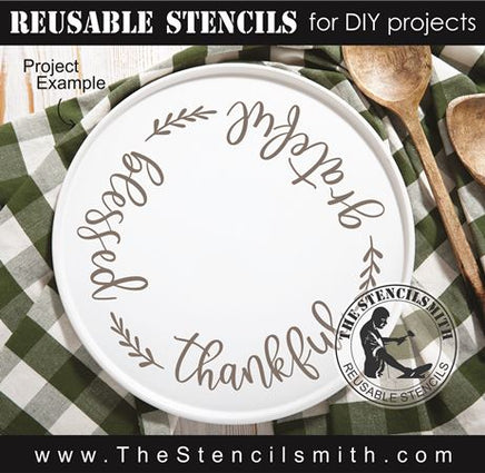 6754 - thankful grateful blessed - The Stencilsmith