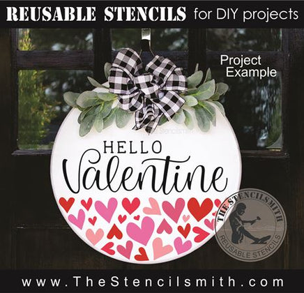 7911 - hello Valentine - The Stencilsmith