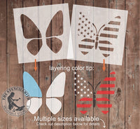 8874 Patriotic Butterfly Stencil - The Stencilsmith