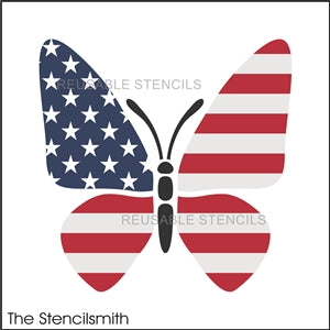 8874 Patriotic Butterfly Stencil