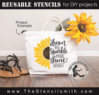 8879 dream big sunflower stencil - The Stencilsmith