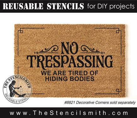 8878 No trespassing stencil - The Stencilsmith