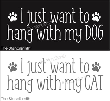 8895 hang with my dog / cat stencils - The Stencilsmith