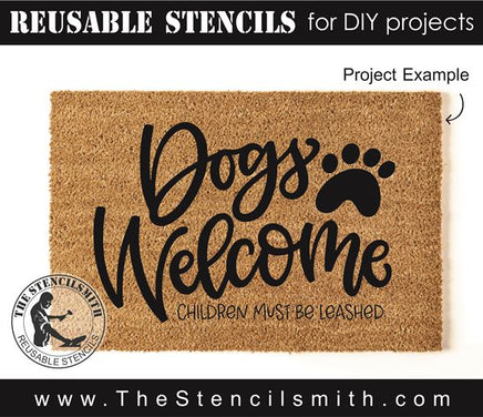 8891 Dogs Welcome stencil - The Stencilsmith