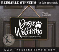 8891 Dogs Welcome stencil - The Stencilsmith