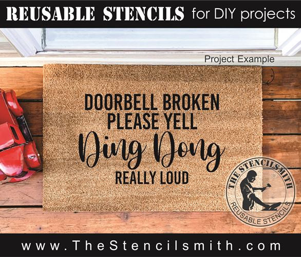 8906 Doorbell broken stencil - The Stencilsmith