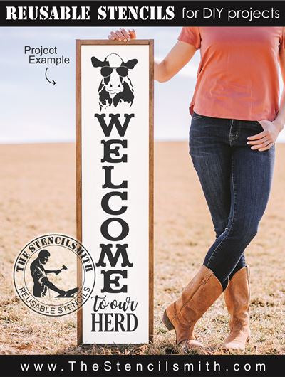 8914 Welcome to our Herd stencil