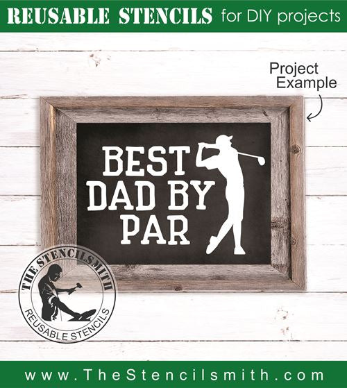 8928 Best Dad by par golf stencil