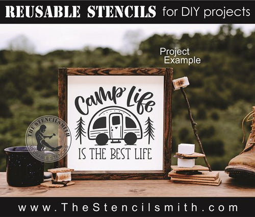8933 Camp Life stencil - The Stencilsmith