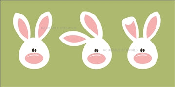8934 bunny heads stencil - The Stencilsmith