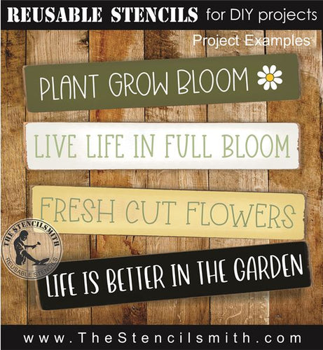 8940 Garden Phrase Collection stencil