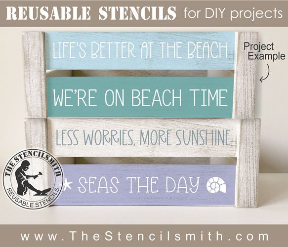 8944 Beach Phrase Collection stencil - The Stencilsmith