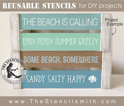 8946 Beach Phrase Collection stencil - The Stencilsmith