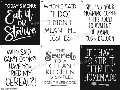 8947 Kitchen Phrase stencil - The Stencilsmith
