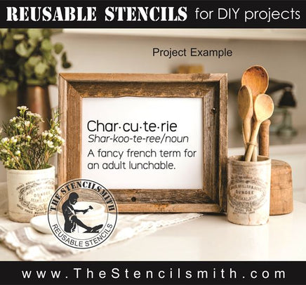 8949 Charcuterie definition stencil - The Stencilsmith