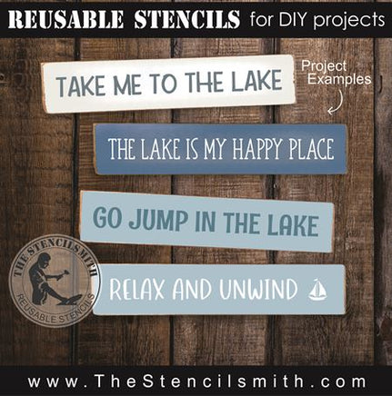 8956 Lake Phrase Collection stencil - The Stencilsmith