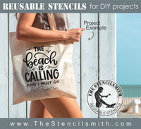 8958 the beach / lake is calling stencil - The Stencilsmith
