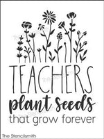 teachers plant seeds stencil