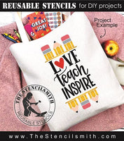 9005 Love Teach Inspire stencil - The Stencilsmith