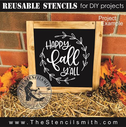9009 happy fall y'all stencil - The Stencilsmith