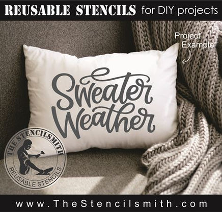 9018 sweater weather stencil - The Stencilsmith