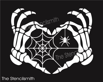 9035 skeleton heart hands stencil - The Stencilsmith
