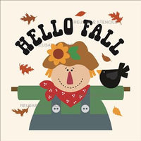 9037 Hello Fall Scarecrow Stencil - The Stencilsmith
