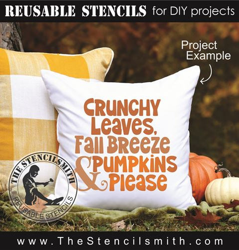 9041 Crunchy Leaves Fall Breeze Stencil - The Stencilsmith