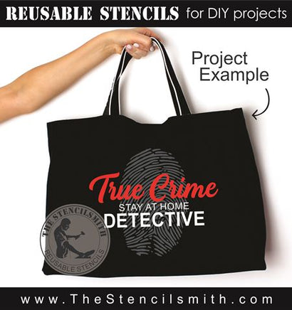 9057 True Crime Detective Fingerprint stencil - The Stencilsmith