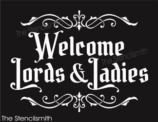 9066 Welcome Lords & Ladies stencil - The Stencilsmith