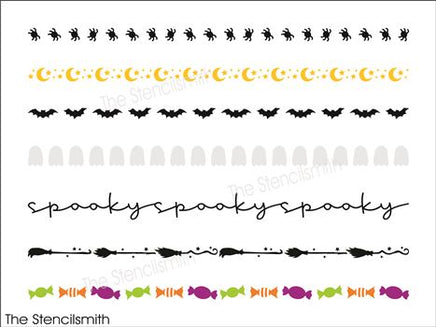 9071 Halloween borders stencil - The Stencilsmith