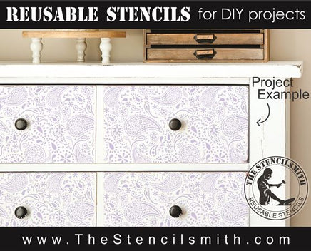 9078 Paisley pattern stencil - The Stencilsmith